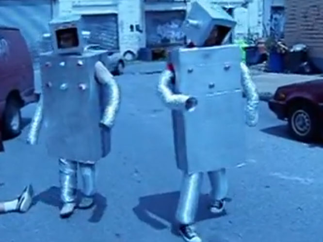 Flight of the Conchords: The New Zealand comedy duo donned robot costumes for their 'Robots' music video - although they were disappointed by the homemade costumes, saying, 